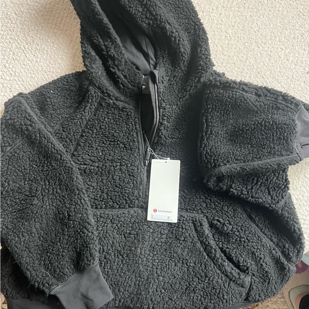 Lululemon Athletica Black Fleece Hoodie Sweatshirt